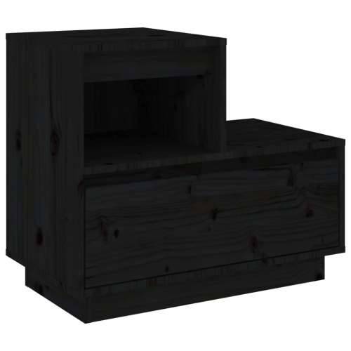Noćni ormarići 2 kom Crno 60x34x51 cm od masivne borovine - Crna 2 Cijena