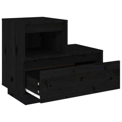 Noćni ormarići 2 kom Crno 60x34x51 cm od masivne borovine - Crna 2 Cijena