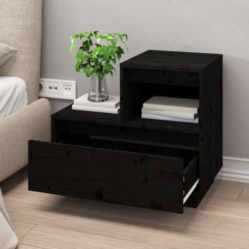Noćni ormarići 2 kom Crno 60x34x51 cm od masivne borovine - Crna 2 Cijena