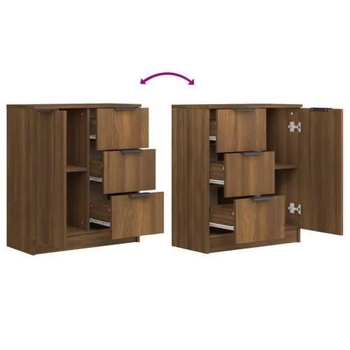 Komoda boja hrasta smeđi 60 x 30 x 70 cm od konstruiranog drva - Smeđi hrast 1 Cijena