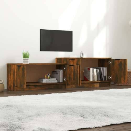 TV ormarić boja dimljenog hrasta158,5x36x45cm konstruirano drvo - Dimljeni hrast 1 Cijena