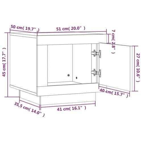 Stolić za kavu Smeđa hrasta 51x50x45 cm konstruirano drvo - Smeđi hrast 1 Cijena