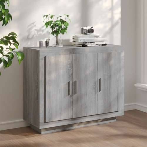 Komoda boja hrasta sonome 92x35x75 cm od konstruiranog drva - Sivi hrast sonoma 1 Cijena