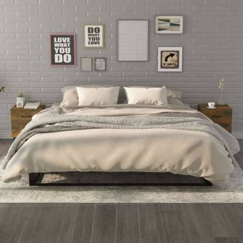 Noćni ormarići 2 kom boja dimljenog hrasta 40x35x47,5 cm - Dimljeni hrast 2 Cijena