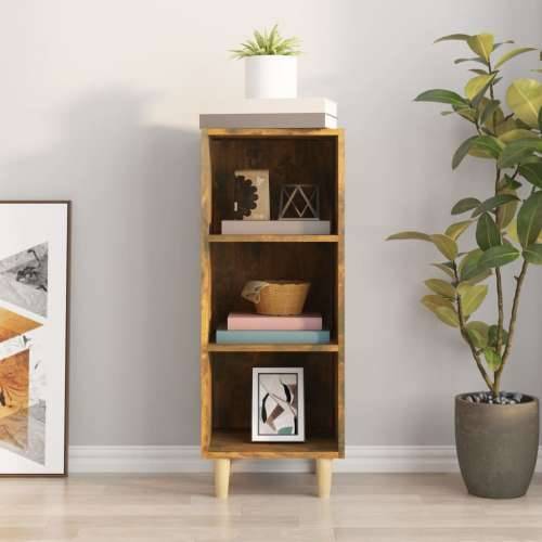 Komoda boja dimljenog hrasta 34,5x32,5x90 cm konstruirano drvo - Dimljeni hrast 1 Cijena