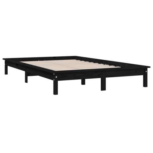 Okvir za krevet crni 200 x 200 cm od masivne borovine - Crna 200 x 200 cm Cijena