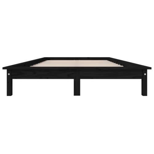Okvir za krevet crni 200 x 200 cm od masivne borovine - Crna 200 x 200 cm Cijena