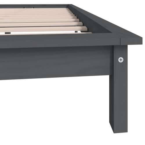 Okvir za krevet sivi 140x190 cm od masivnog drva - Siva 140 x 190 cm Cijena