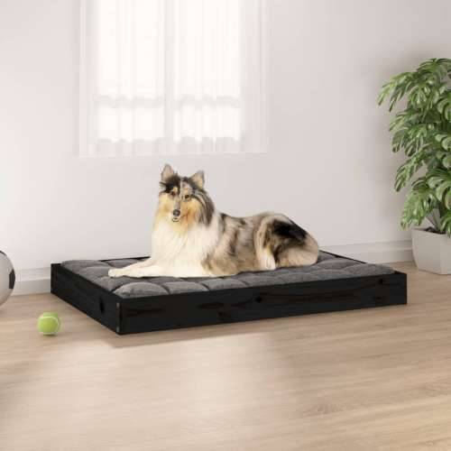 Krevet za pse crna 91,5x64x9 cm od masivne borovine Cijena