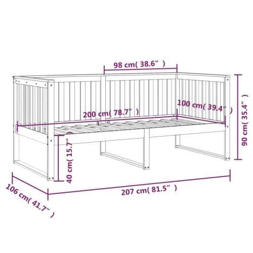 Dnevni krevet bez madraca 100x200 cm puno drvo bor - Prirodna 100 x 200 cm Cijena