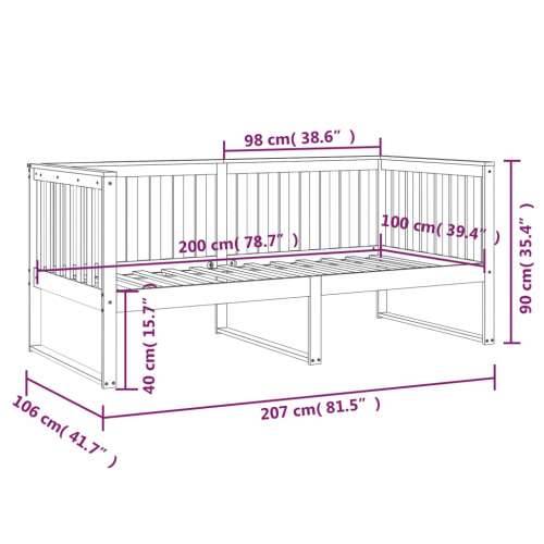 Dnevni krevet boja meda 100x200 cm od masivne borovine - boja meda 100 x 200 cm Cijena