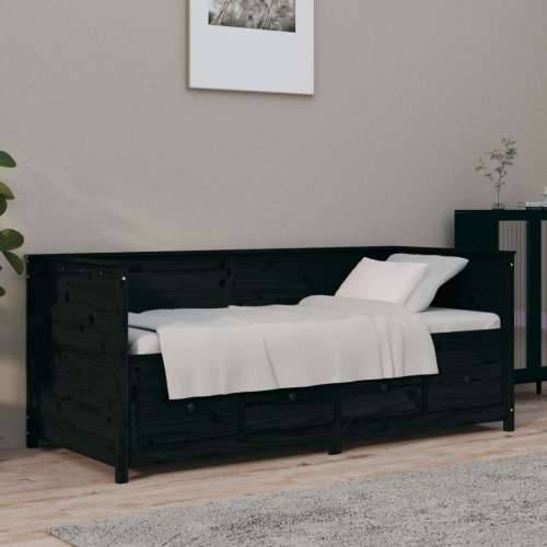 Dnevni krevet crni 100 x 200 cm od masivne borovine - Crna 100 x 200 cm Cijena