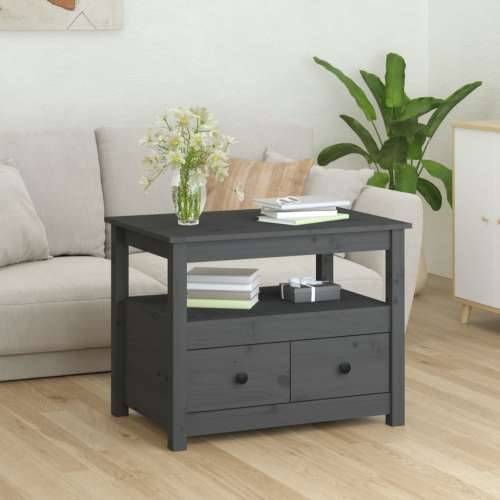 Stolić za kavu sivi 71 x 49 x 55 cm od masivne borovine - Siva 1 Cijena