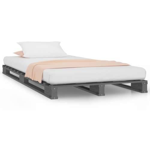 Krevet od paleta sivi 75 x 190 cm od masivne borovine mali Cijena