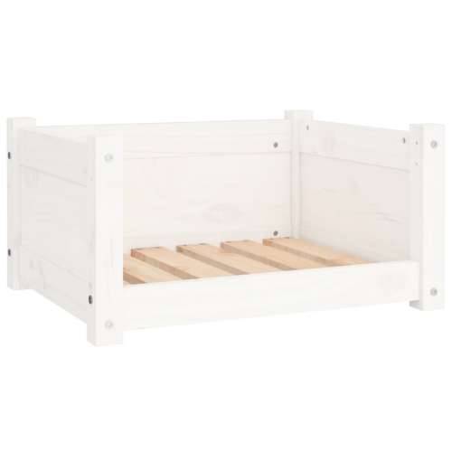 Krevet za pse bijeli 55,5x45,5x28 cm od masivne borovine - Bijela 55.5 x 45.5 x 28 cm Cijena