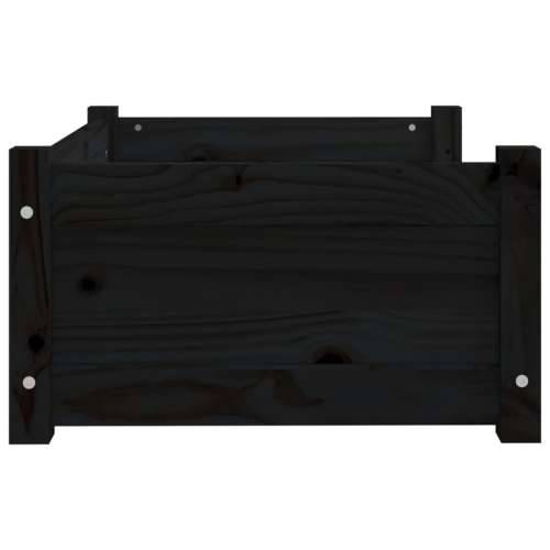 Krevet za pse crna 65,5 x 50,5 x 28 cm od masivne borovine - Crna 65.5 x 50.5 x 28 cm Cijena