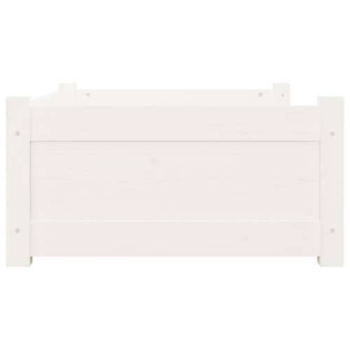 Krevet za pse bijeli 75,5x55,5x28 cm od masivne borovine - Bijela 75.5 x 55.5 x 28 cm Cijena