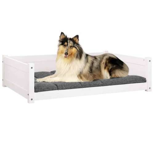 Krevet za pse bijeli 95,5x65,5x28 cm od masivne borovine - Bijela 95.5 x 65.5 x 28 cm Cijena