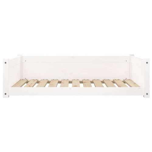 Krevet za pse bijeli 95,5x65,5x28 cm od masivne borovine - Bijela 95.5 x 65.5 x 28 cm Cijena