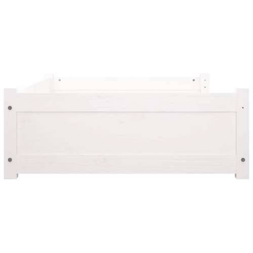Krevet za pse bijeli 95,5x65,5x28 cm od masivne borovine - Bijela 95.5 x 65.5 x 28 cm Cijena