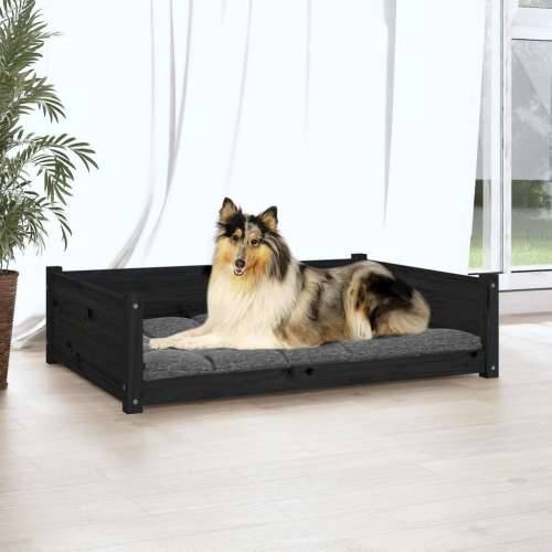Krevet za pse crni 95,5x65,5x28 cm od masivne borovine Cijena