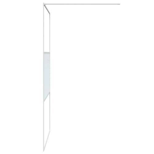 Pregrada za tuš bijela 115 x 195 cm s prozirnim staklom ESG Cijena