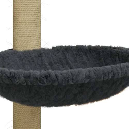 Penjalica za mačke - Kuća za mačke - Grebalica sa stupom za grebanje tamnosiva 74 cm - Tamno siva Cijena
