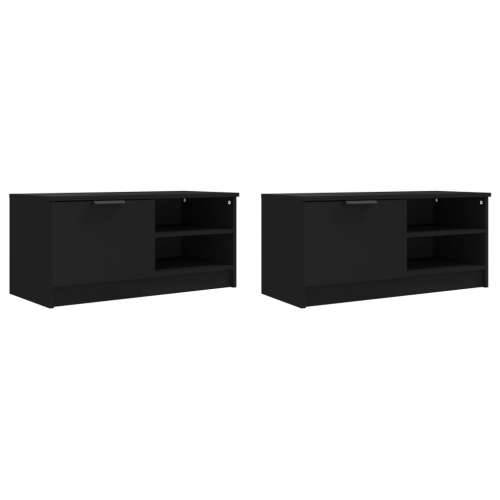 TV ormarići 2 kom crni 80 x 35 x 36,5 cm od konstruiranog drva - Crna 2 Cijena