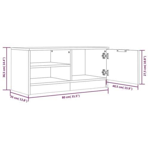 TV ormarići 2 kom crni 80 x 35 x 36,5 cm od konstruiranog drva - Crna 2 Cijena