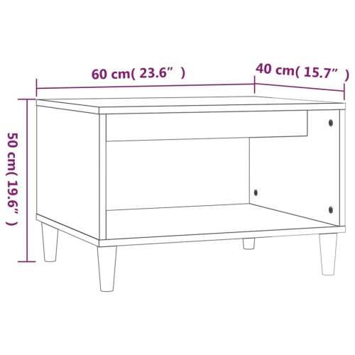 Stolić za kavu crni 60x50x40 cm od konstruiranog drva - Crna 1 Cijena