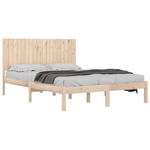 Okvir za krevet od masivnog drva 180 x 200 cm veliki bračni - Prirodna 180 x 200 cm Cijena