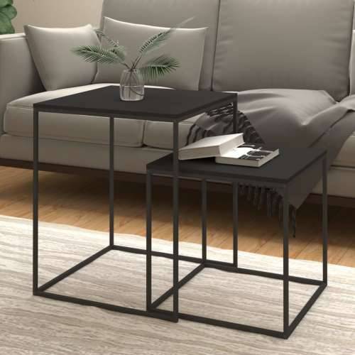 2-dijelni set stolića za kavu od konstruiranog drva i metala Cijena