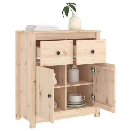 Komoda 70 x 35 x 80 cm od masivne borovine - Prirodna 1 Komoda s 2 vrata Cijena