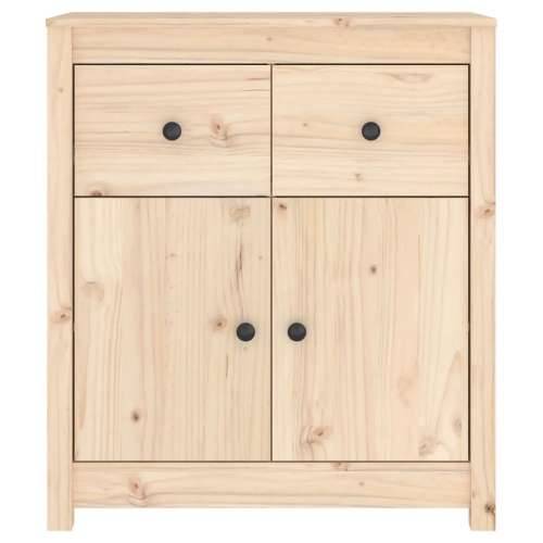 Komoda 70 x 35 x 80 cm od masivne borovine - Prirodna 1 Komoda s 2 vrata Cijena