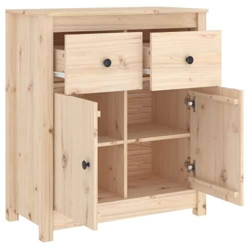 Komoda 70 x 35 x 80 cm od masivne borovine - Prirodna 1 Komoda s 2 vrata Cijena