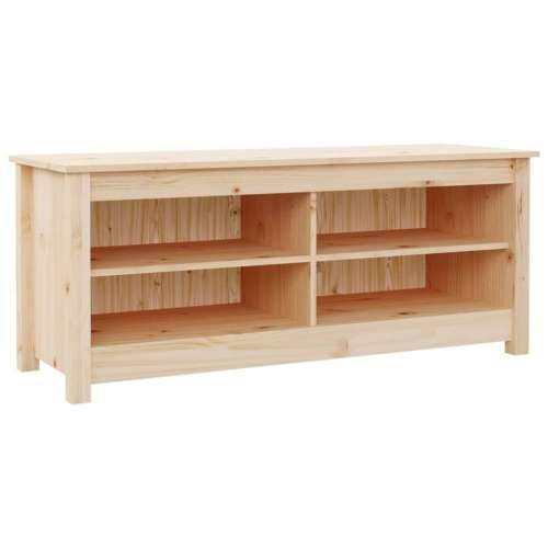 Klupa za cipele 110 x 38 x 45,5 cm od masivne borovine - Prirodna 1 110 cm Cijena
