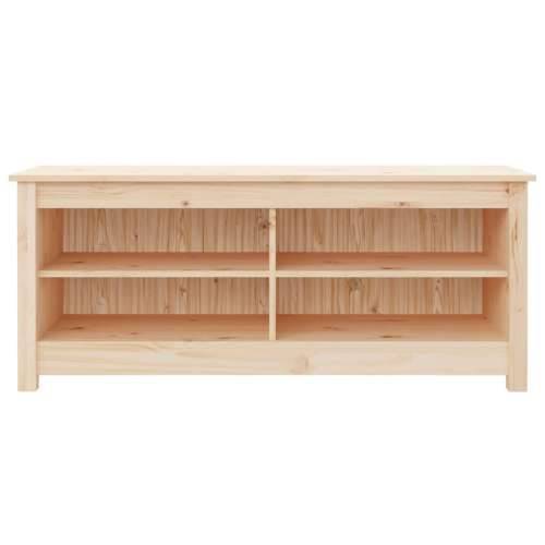 Klupa za cipele 110 x 38 x 45,5 cm od masivne borovine - Prirodna 1 110 cm Cijena