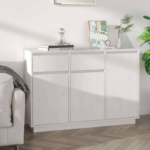 Komoda bijela 110 x 34 x 75 cm od masivne borovine - Bijela 1 Cijena