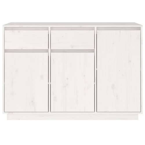 Komoda bijela 110 x 34 x 75 cm od masivne borovine - Bijela 1 Cijena