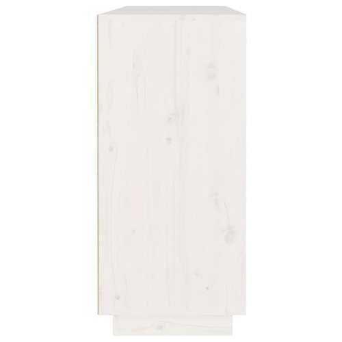 Komoda bijela 110 x 34 x 75 cm od masivne borovine - Bijela 1 Cijena