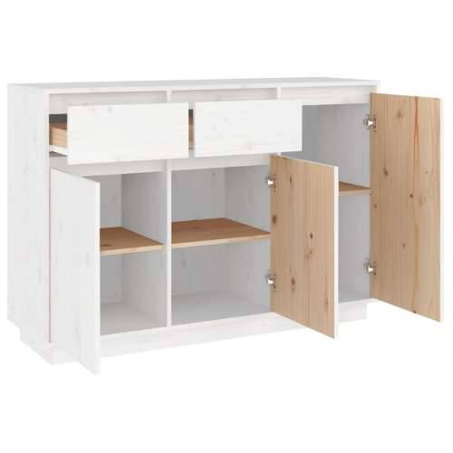 Komoda bijela 110 x 34 x 75 cm od masivne borovine - Bijela 1 Cijena
