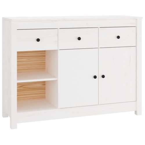 Komoda bijela 100 x 35 x 74 cm od masivne borovine - Bijela 1 Cijena