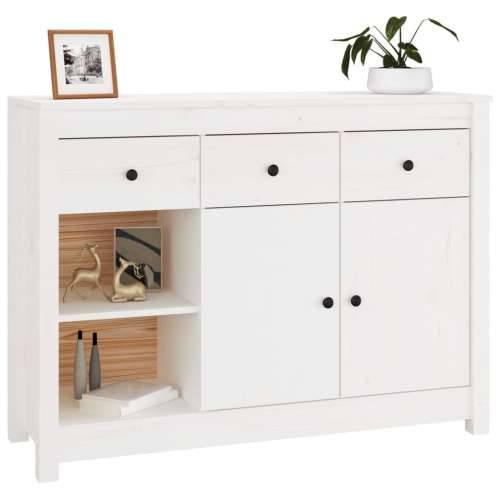Komoda bijela 100 x 35 x 74 cm od masivne borovine - Bijela 1 Cijena