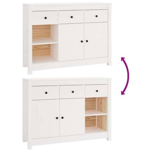 Komoda bijela 100 x 35 x 74 cm od masivne borovine - Bijela 1 Cijena