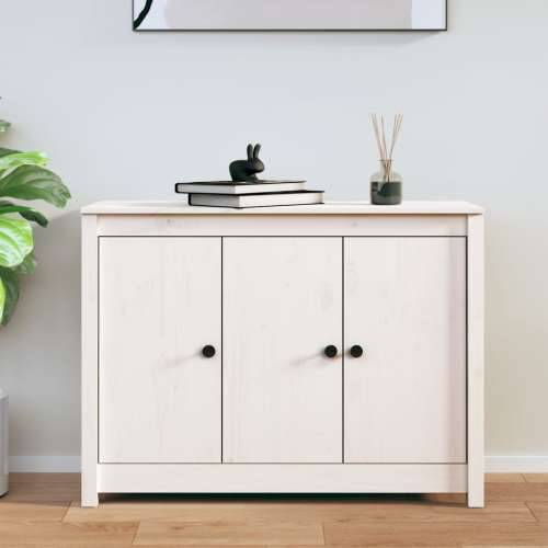 Komoda bijela 100 x 35 x 74 cm od masivne borovine - Bijela 1 Cijena