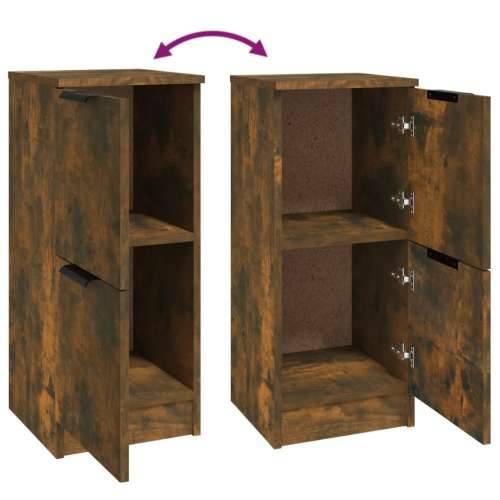 Komode 2 kom boja dimljenog hrasta 30x30x70cm konstruirano drvo - Dimljeni hrast 2 Cijena
