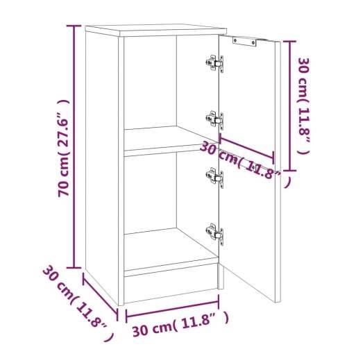 Komode 2 kom boja dimljenog hrasta 30x30x70cm konstruirano drvo - Dimljeni hrast 2 Cijena