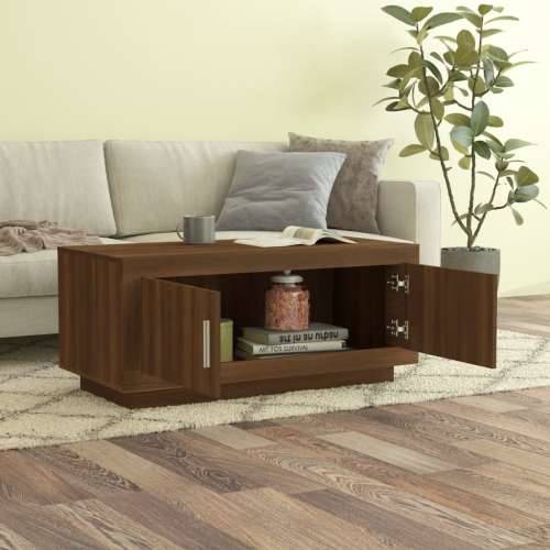 Stolić za kavu smeđa boja hrasta 102x50x45 cm konstruirano drvo - Smeđi hrast 1 Cijena