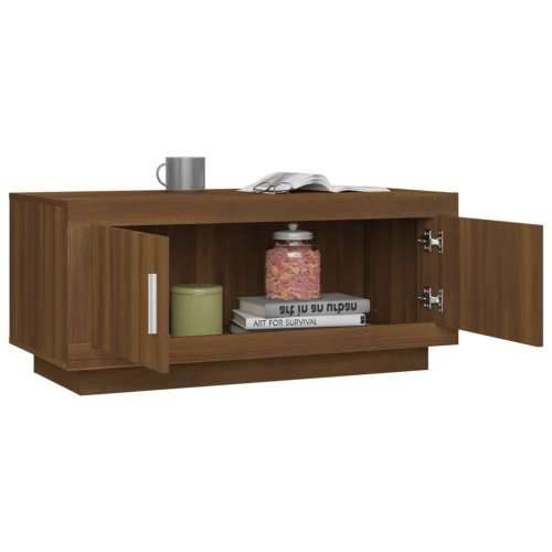 Stolić za kavu smeđa boja hrasta 102x50x45 cm konstruirano drvo - Smeđi hrast 1 Cijena