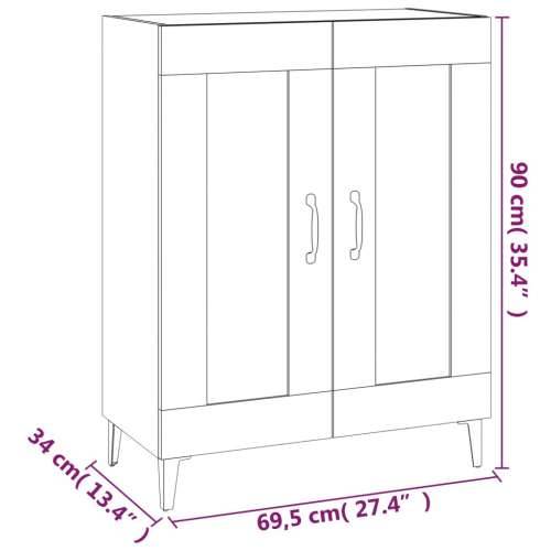 Komoda boja hrasta sonome 69,5 x 34 x 90 cm konstruirano drvo Cijena